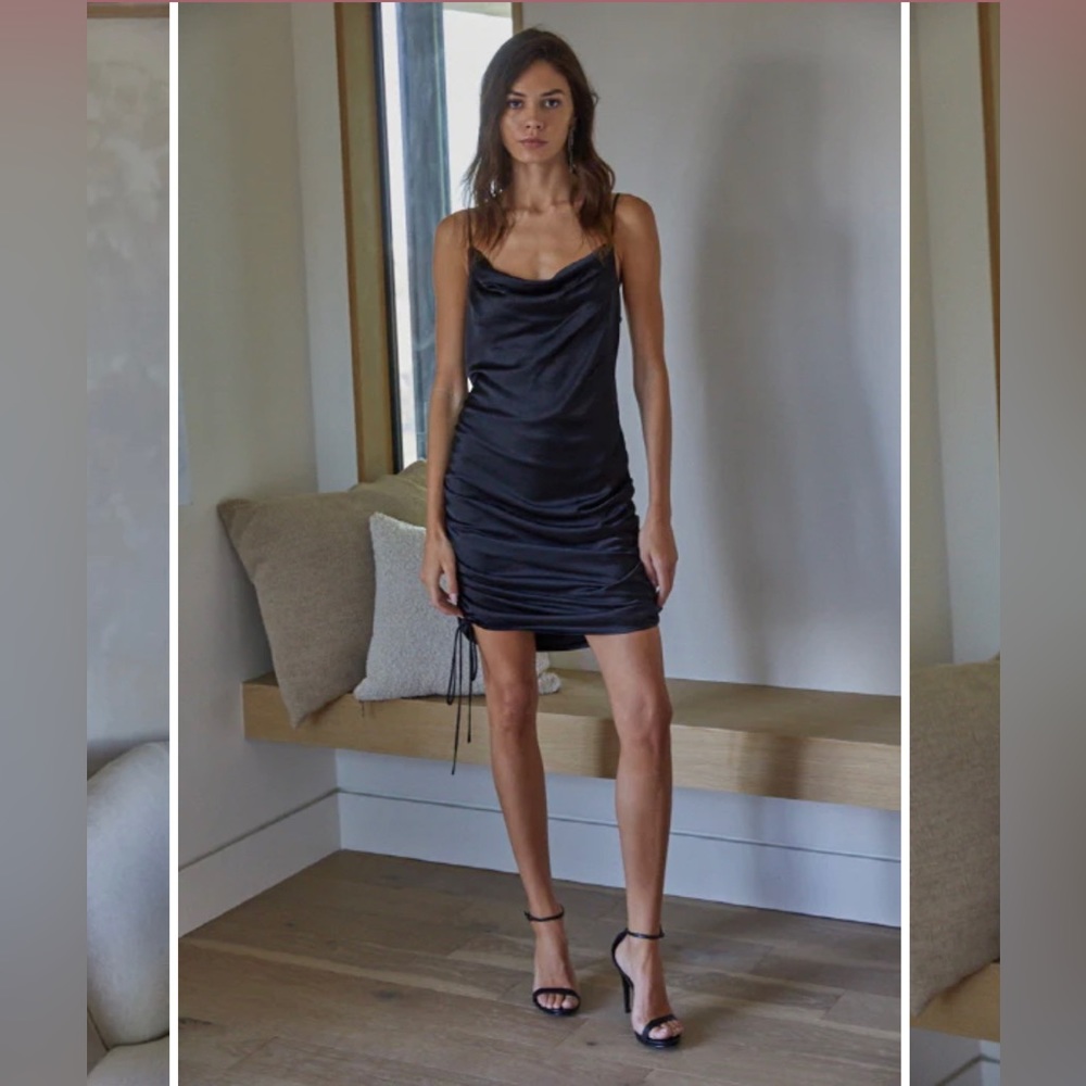 By Together Black Satin Dress